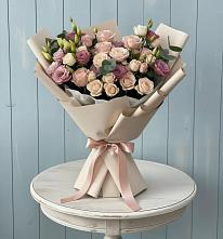 Букет цветов из:  Розы и Лизиантусы в Слободе Воронежской области