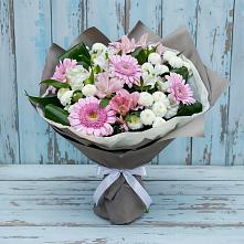 Букет цветов из:  Герберы, Альстромерии и Хризантемы #REPLACE_PRED# Слободе Воронежской области