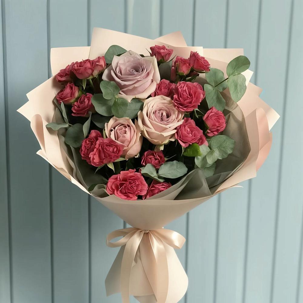 Букет цветов из: Гвоздики и Розы в Слободе Воронежской области