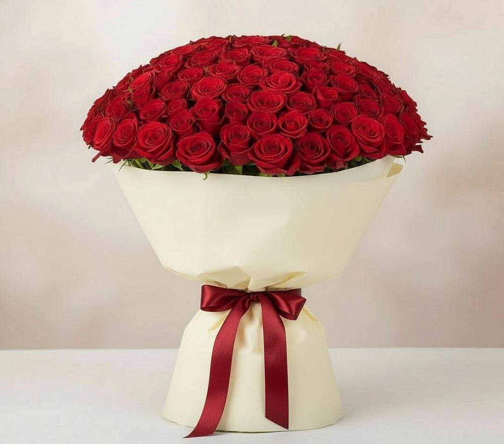 Букет 101 Красная роза Милано в Слободе Воронежской области