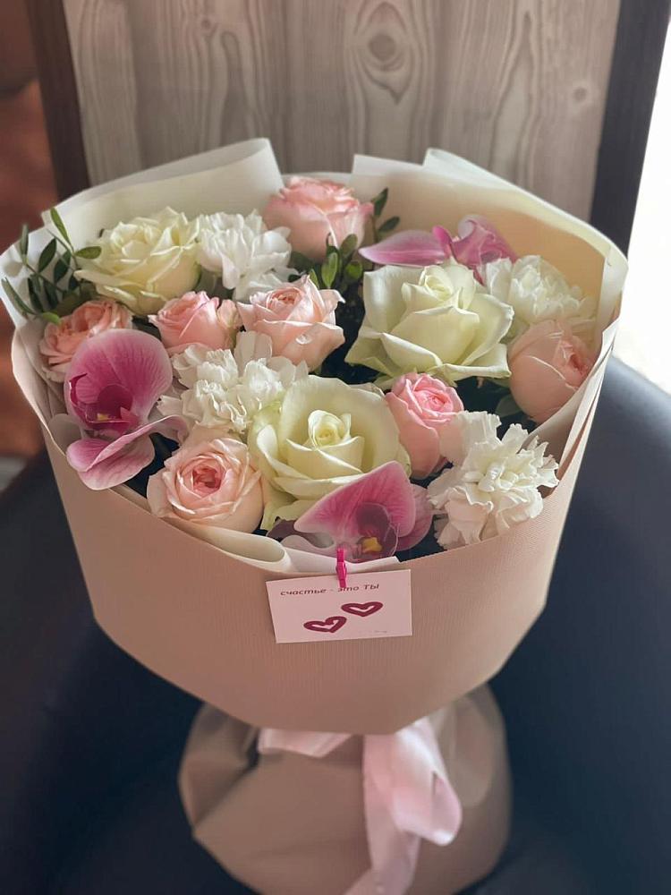 Букет цветов из: Орхидеи, Розы и Гвоздики в Слободе Воронежской области