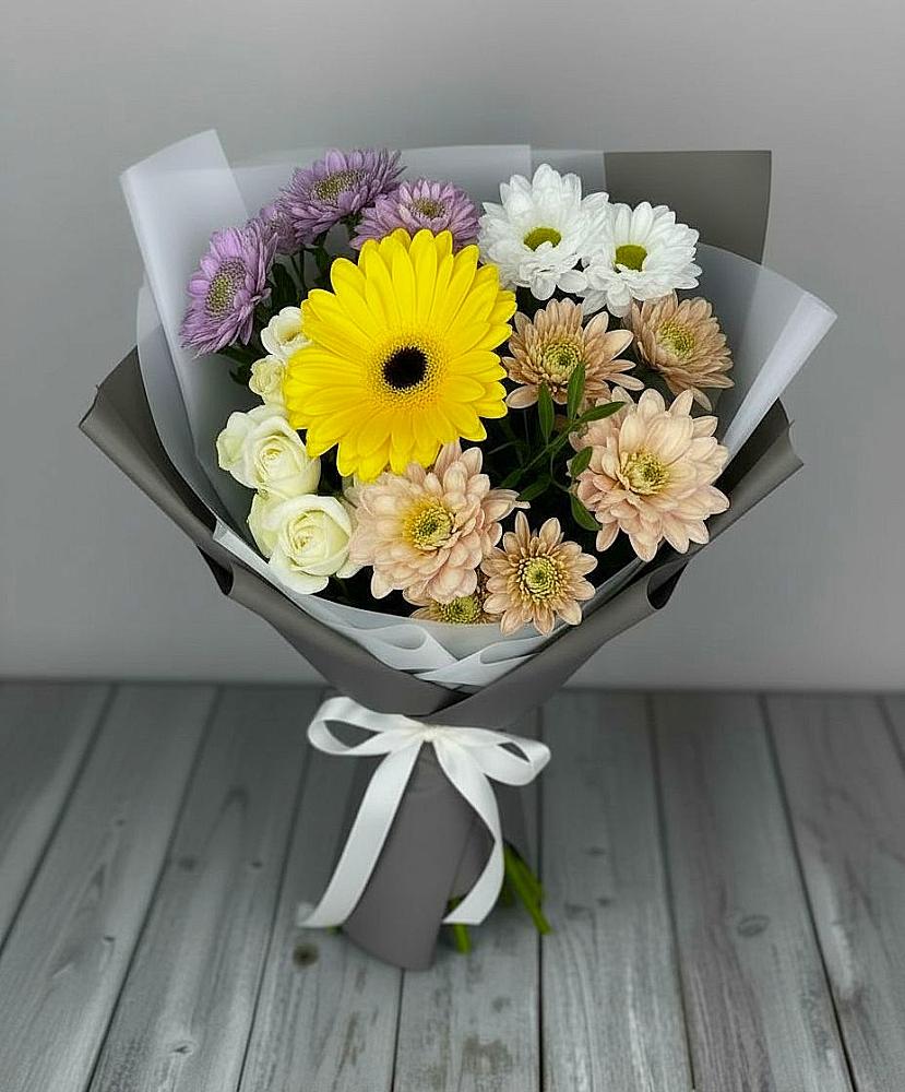 Букет цветов из: Розы, Герберы и Хризантемы в Слободе Воронежской области
