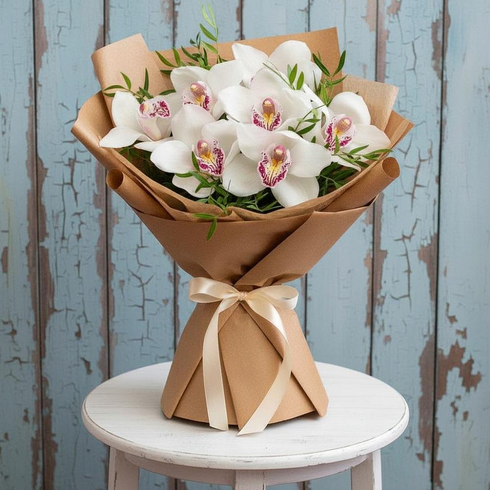 Букет цветов из: Орхидеи и Розы в Слободе Воронежской области