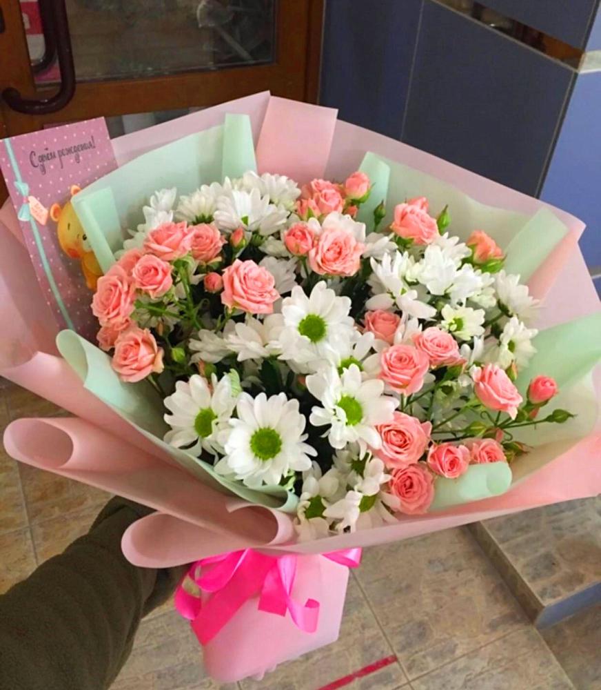 Букет цветов из: Розы и Хризантемы в Слободе Воронежской области