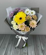 Букет цветов из:  Розы, Герберы и Хризантемы в Слободе Воронежской области