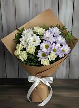 Букет цветов из:  Хризантемы и Розы в Слободе Воронежской области