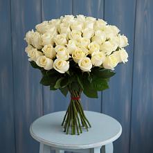 Букет 51 Белая роза Эдлесс Лав #REPLACE_PRED# Слободе Воронежской области