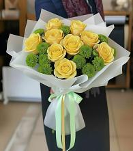 Букет цветов из:  Хризантемы и Розы в Слободе Воронежской области