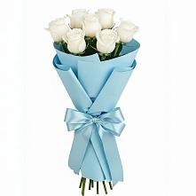 Букет 7 белых роз Проуд в Слободе Воронежской области