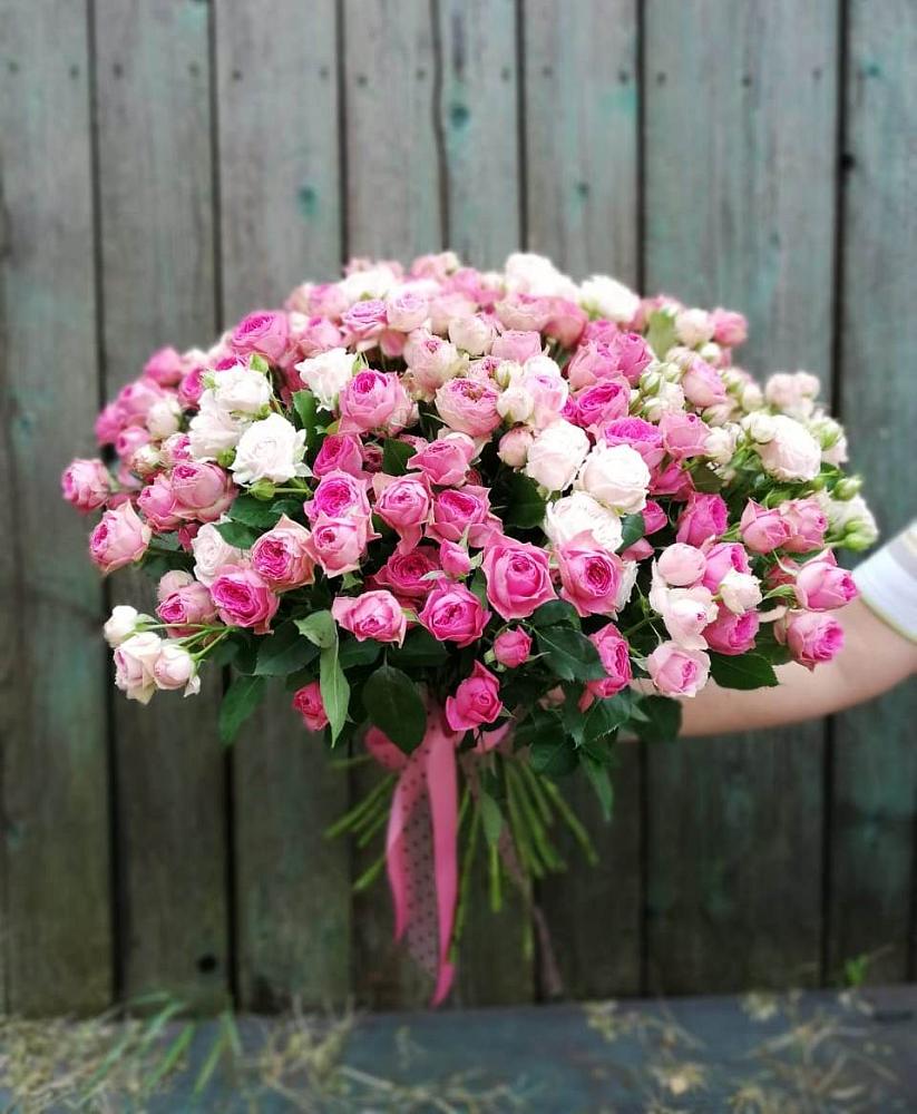 Букет Розовые кустовые розы Натали и Лав Лидия в Слободе Воронежской области