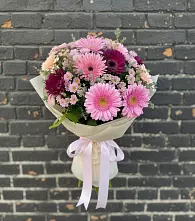 Букет цветов из:  Герберы и Хризантемы в Слободе Воронежской области
