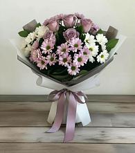 Букет цветов из:  Хризантемы и Розы в Слободе Воронежской области