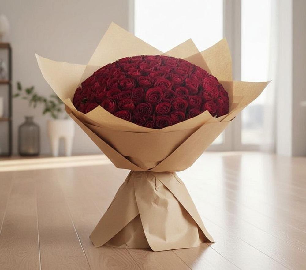 Букет 101 Красная роза в Слободе Воронежской области