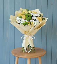 Букет цветов из:  Хризантемы и Розы в Слободе Воронежской области