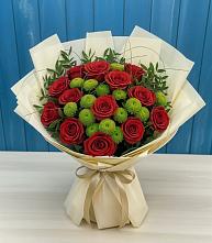 Букет цветов из:  Розы и Хризантемы #REPLACE_PRED# Слободе Воронежской области