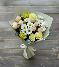 Букет цветов из:  Альстромерии, Розы и Хризантемы #REPLACE_PRED# Слободе Воронежской области