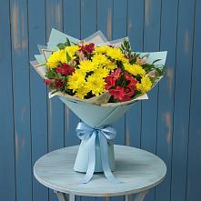 Букет цветов из:  Альстромерии и Хризантемы #REPLACE_PRED# Слободе Воронежской области
