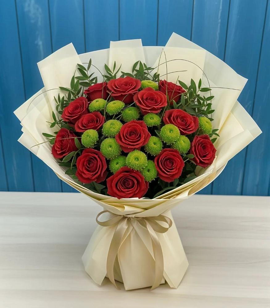 Букет цветов из: Розы и Хризантемы в Слободе Воронежской области