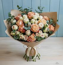 Букет цветов из:  Альстромерии и Розы #REPLACE_PRED# Слободе Воронежской области